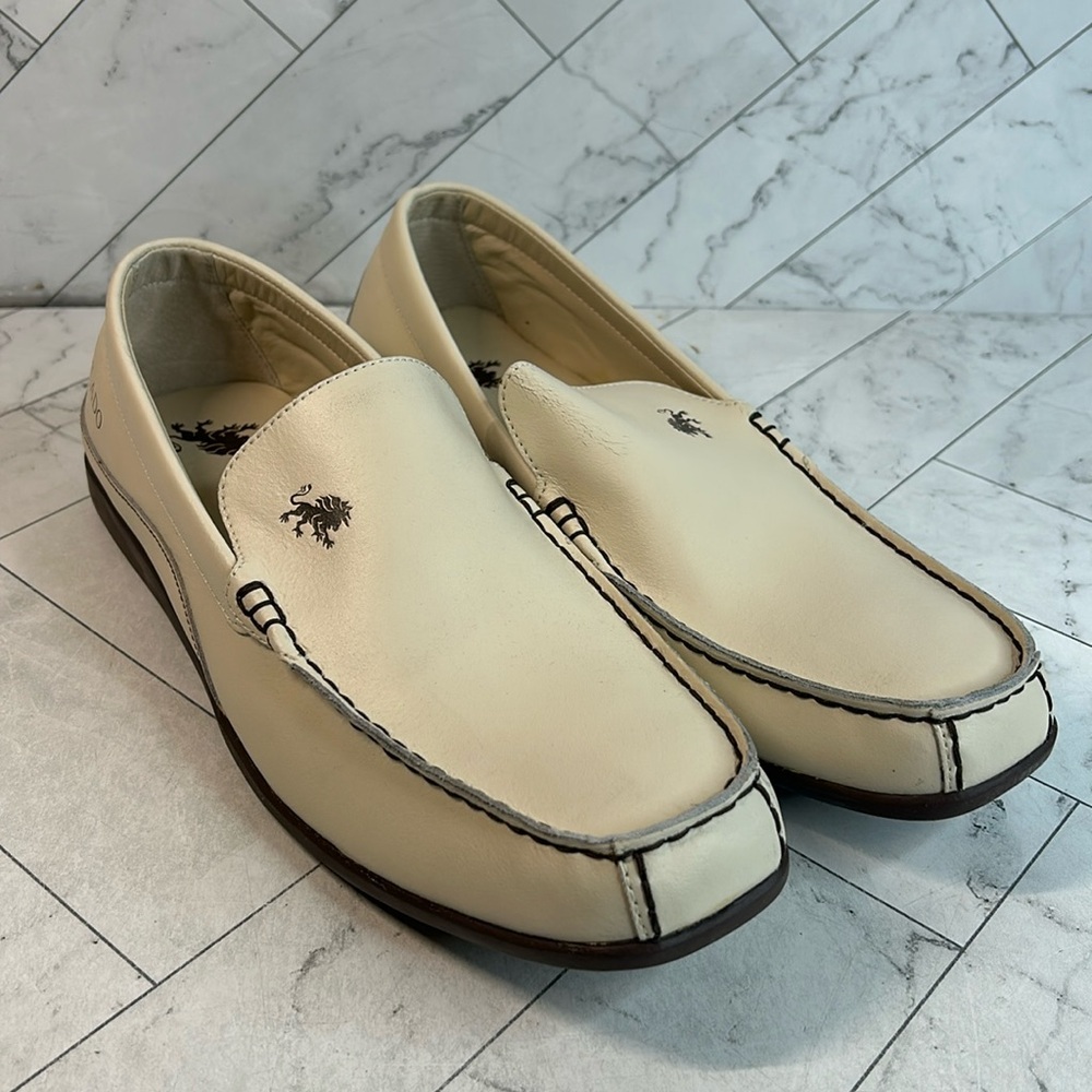 NWOT Vlado Footwear Mens Elite Beige Slip-On Loafer Shoe Size 12M
